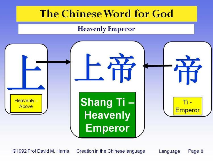 The Chinese Word for God - Heavenly Emperor
